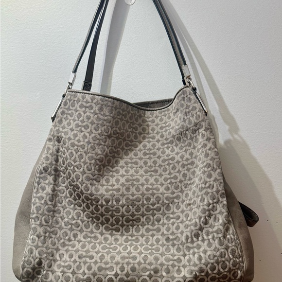 Coach Phoebe Gray Signature Bag, Great Used Condition